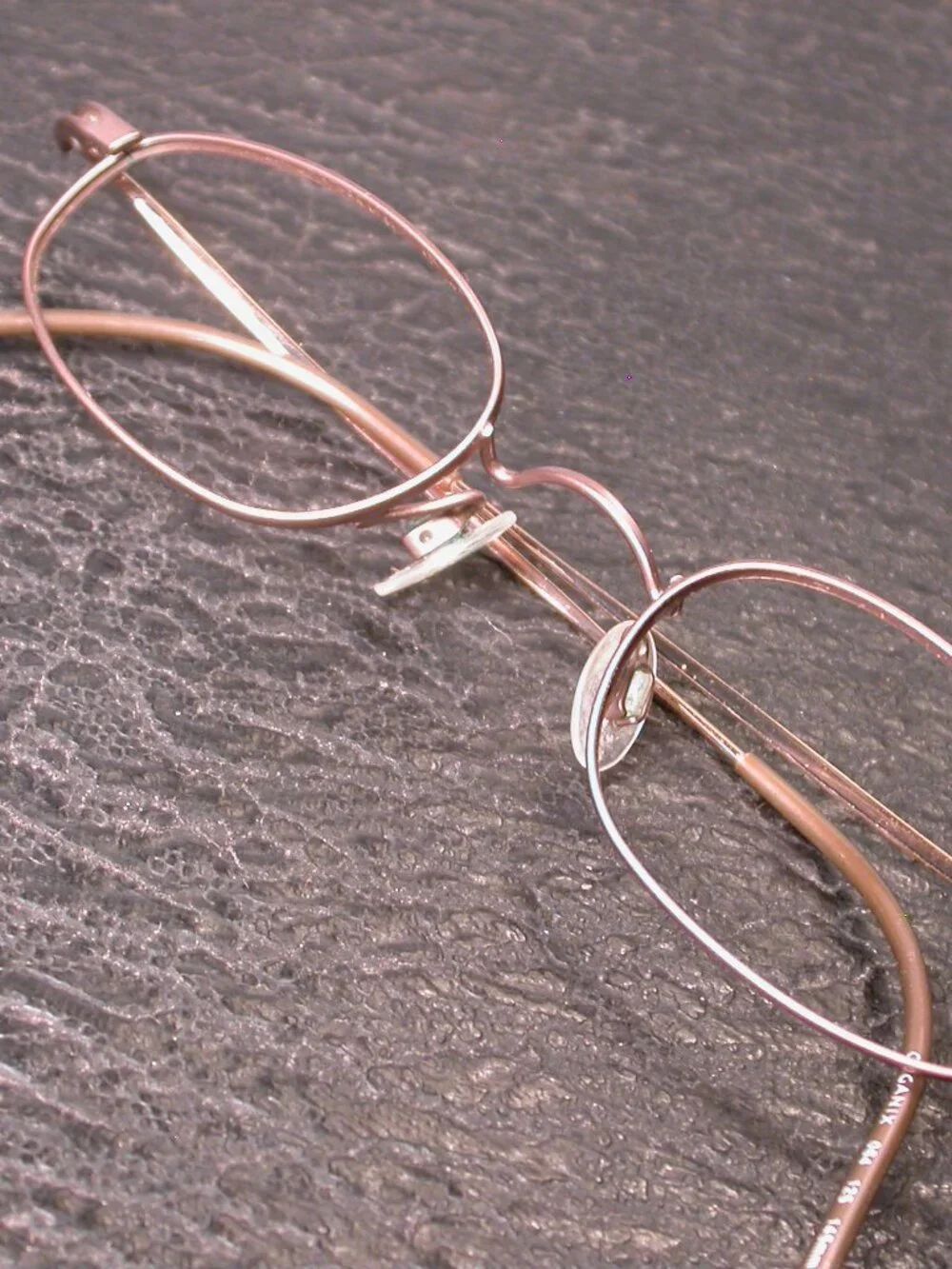 Organix Titanium Gold Bronze Eyeglasses Made in Japan
